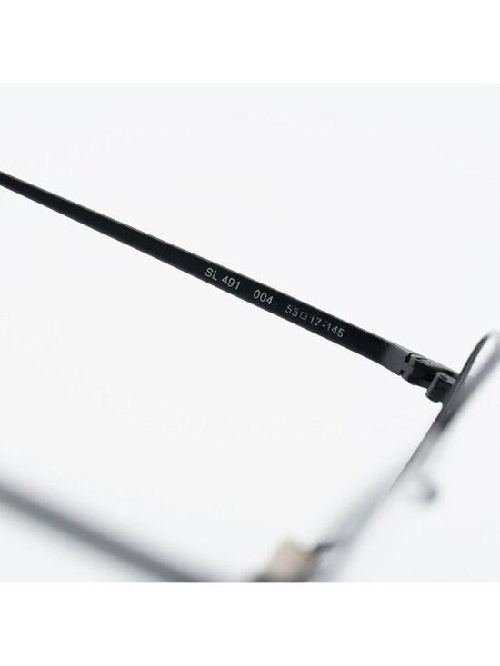 Saint Laurent SL491 004 Eyeglasses Matte Black 55mm Square Frame
